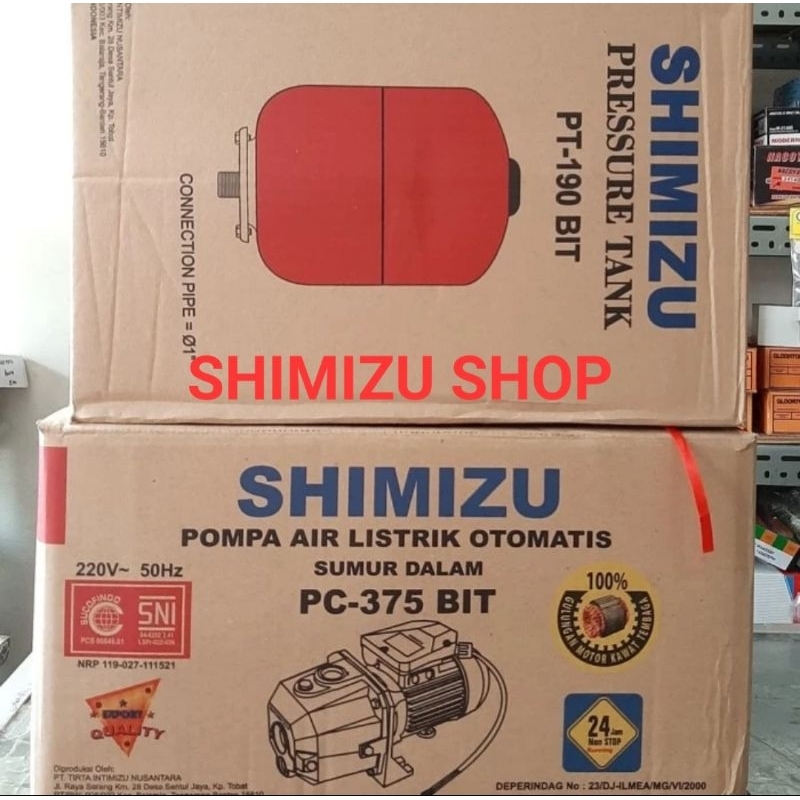 POMPA AIR JET PUMP SHIMIZU PC 375 BIT / POMPA SUMUR DALAM SHIMIZU PC375BIT