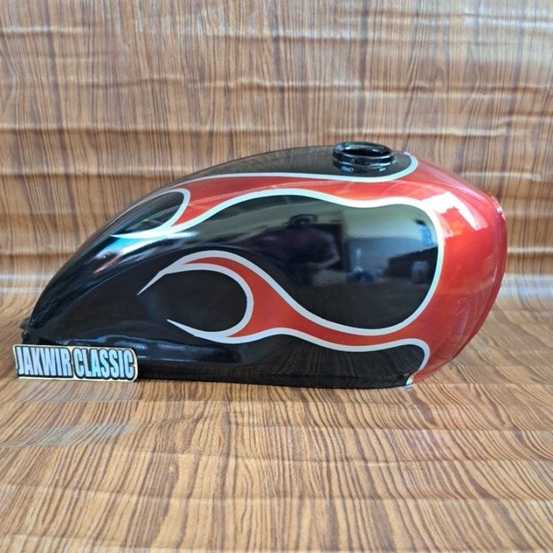 Tangki Custom, Tangki British, Tangki Triumph, Tangki Japstyle Bahan Tebal Resin Anti Bocor