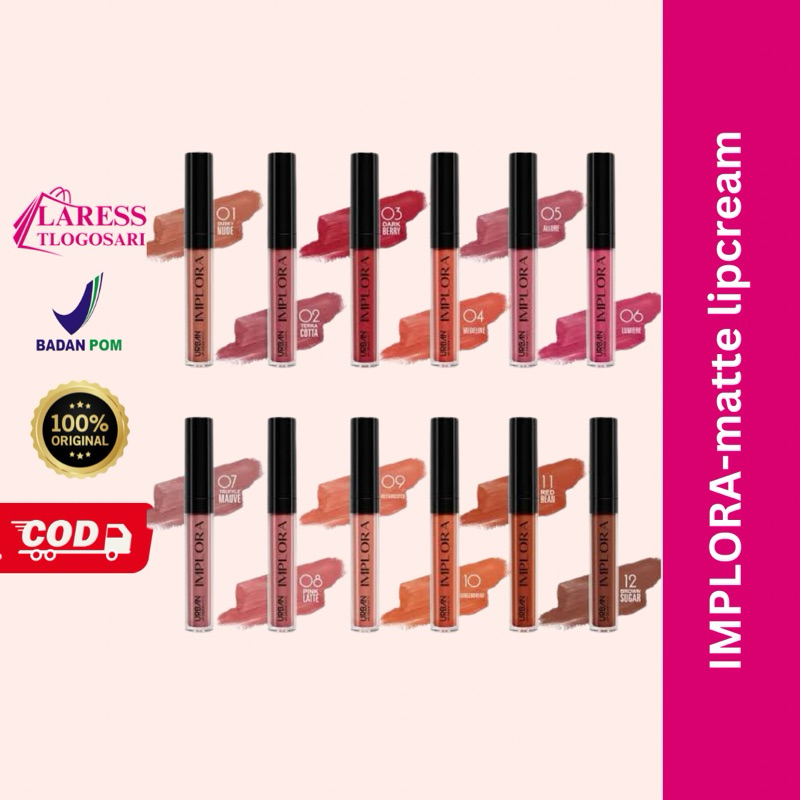 IMPLORA URBAN LIP CREAM MATTE 20 WARNA