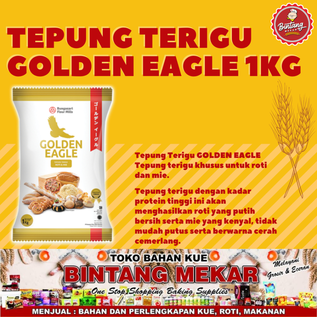 

TEPUNG BUNGASARI GOLDEN EAGLE 1KG