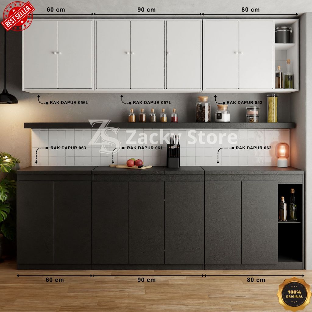 Kitchen Set Atas Bawah Minimalis Kabinet Dapur Bawah Lemari Dapur Bawah Multifungsi Serbaguna