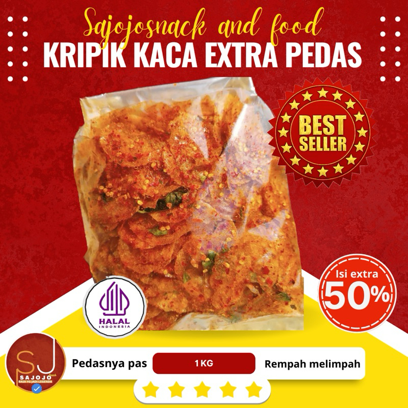 

1000gr keripik kaca pedas daun jeruk sajojosnack bayar di rumah ajah