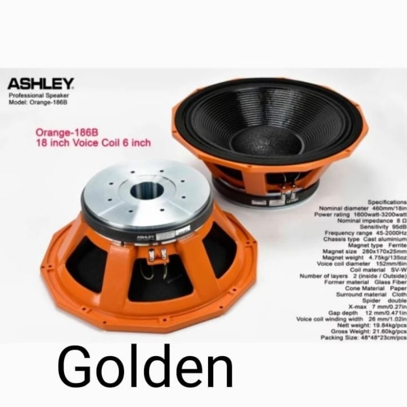 Speaker component Ashley Orange 186B Original 18 inch voice coil 6inch