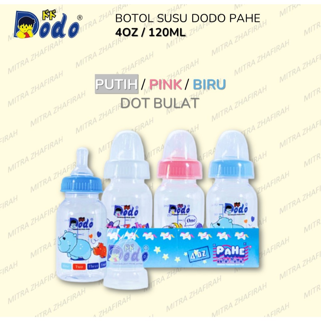 DODO Botol Susu Dot Bulat 120ml Botol Susu DODO 120ml Nipple Dot Bulat