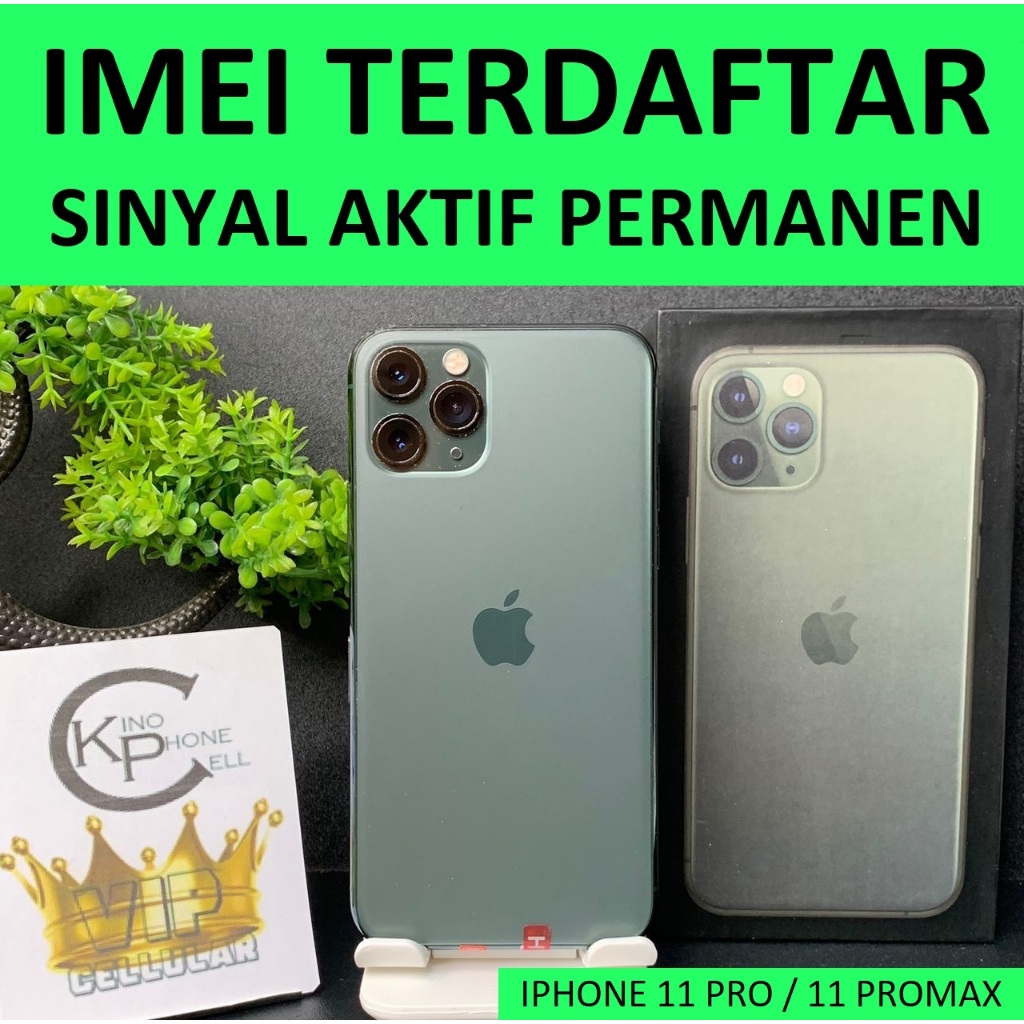 BC iPhone 11 Pro Max / Pro IMEI Terdaftar Beacukai Sinyal Permanen Apple 11 pro max 64gb 256gb 512gb