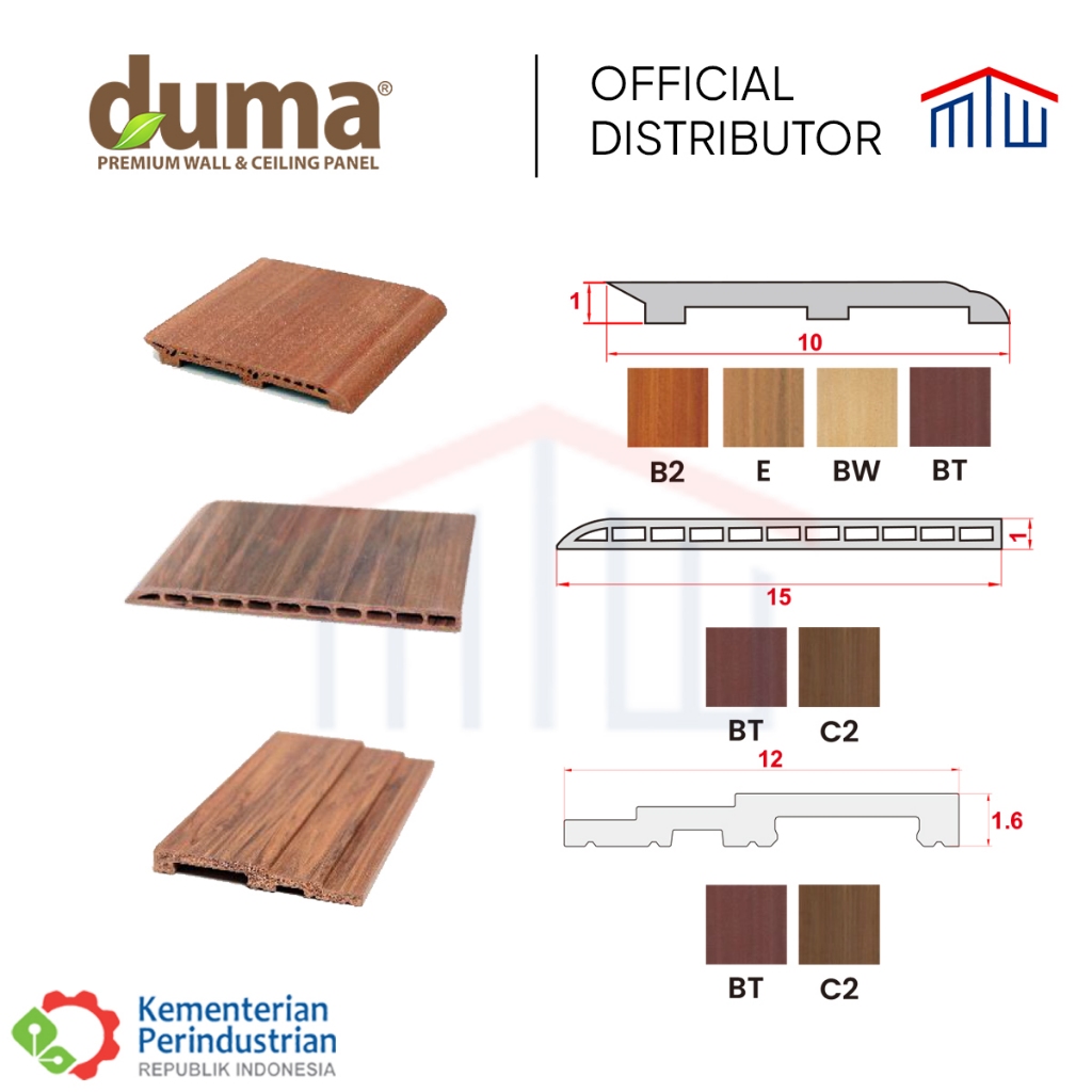 LisPlint Dekorasi Dinding Wallpanel WPC DUMA Motif Kayu Anti rayap,air