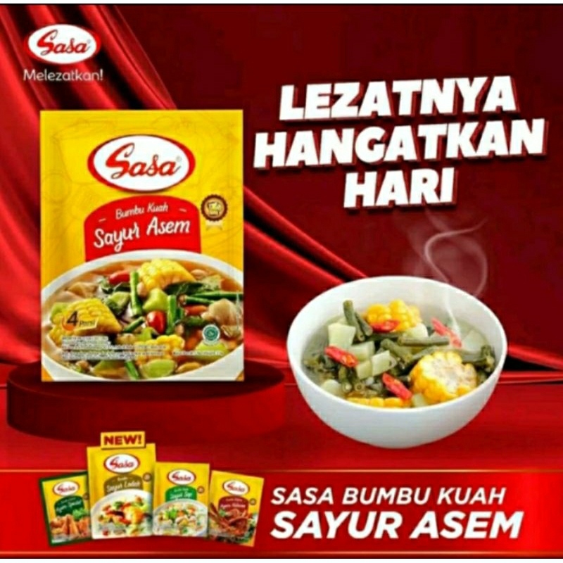 

Sasa Bumbu Kuah sayur Asem 33grX10pcs(1 rencg)