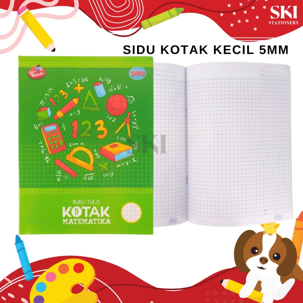 

KODE W45P Sidu Buku Kotak Kecil Buku Kotak Matematika Buku Strimin 5mm