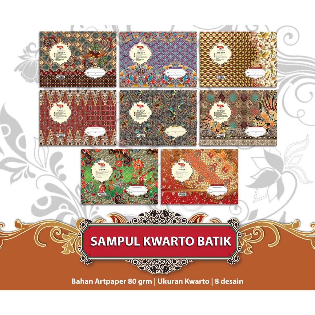 

Sampul Kwarto Batik Art paper 80gr, Sampul Kwarto Batik LWC 70 gram