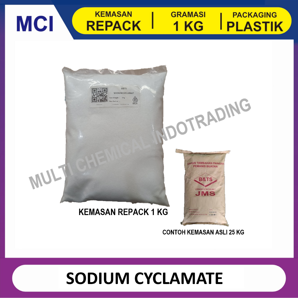 

SODIUM CYCLAMATE / NATRIUM SIKLAMAT / PEMANIS BUATAN 40x GULA|| 1kg