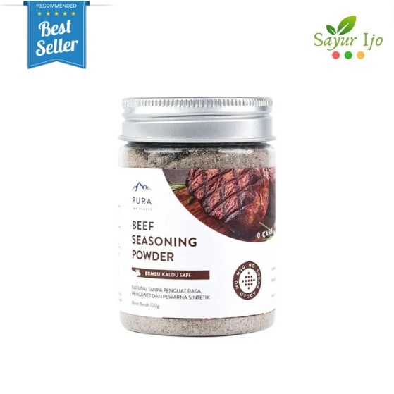 

Pura Kaldu Sapi 100 Gram / Botol Fresh Beef Seasoning Powder Bumbu Rempah Bubuk Kaldu Instant No MSG HALAL