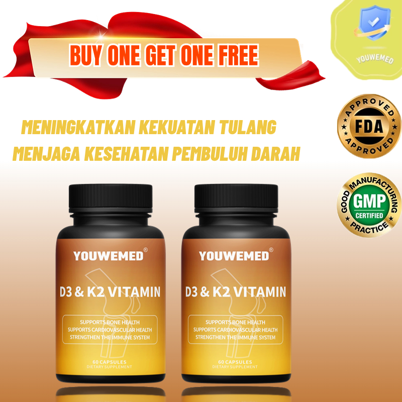 Vitamin D3+k2 Suplemen, 5000iuMengandung zinc dan magnesium untukmendukung kesehatan tulang, regener