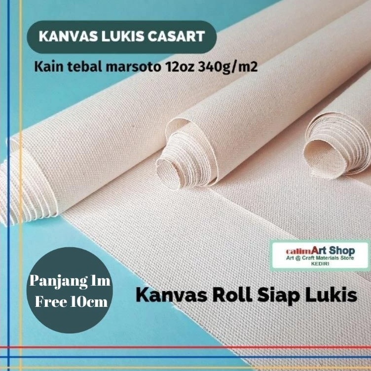 

KODE T9H Kain Kanvas Lukis Roll Kanvas Roll CASART Siap Pakai 11cmx157cm