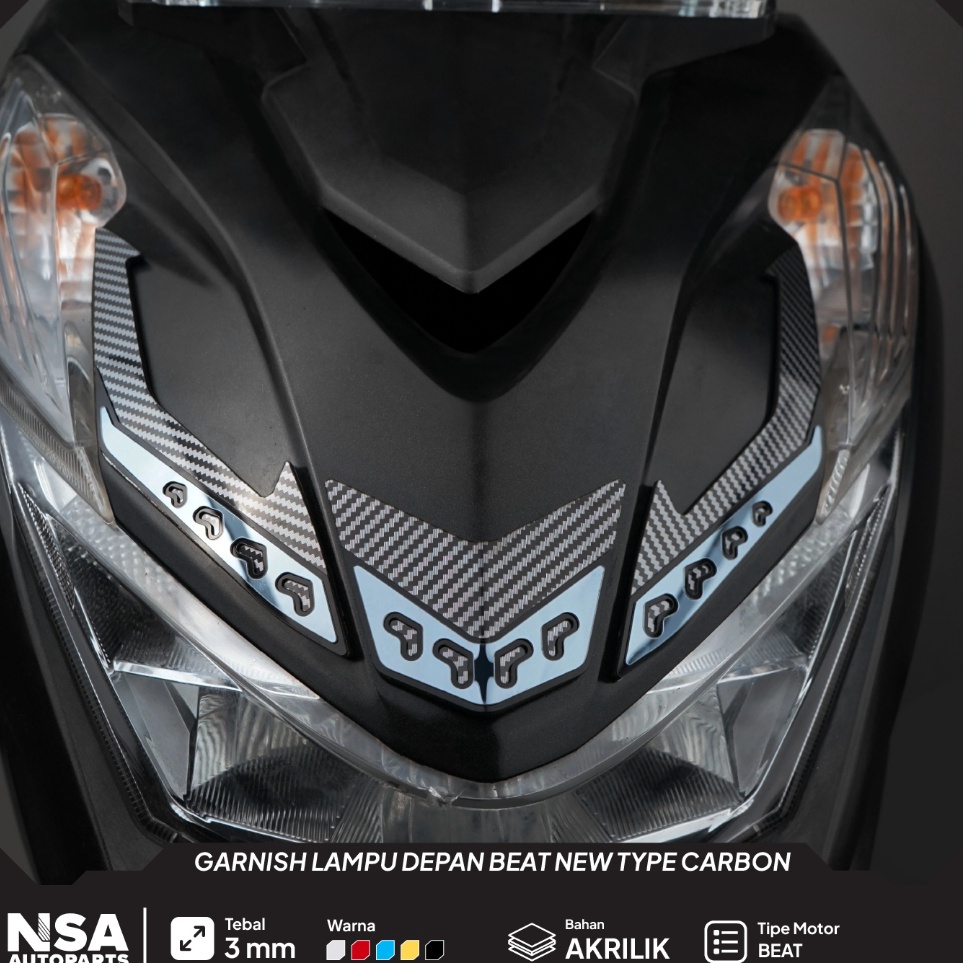 GARNISH LAMPU DEPAN BEAT COVER LAMPU DEPAN BEAT DELUXE FI ESP STREET KARBU AKSESORIS BEAT KEREN GARN