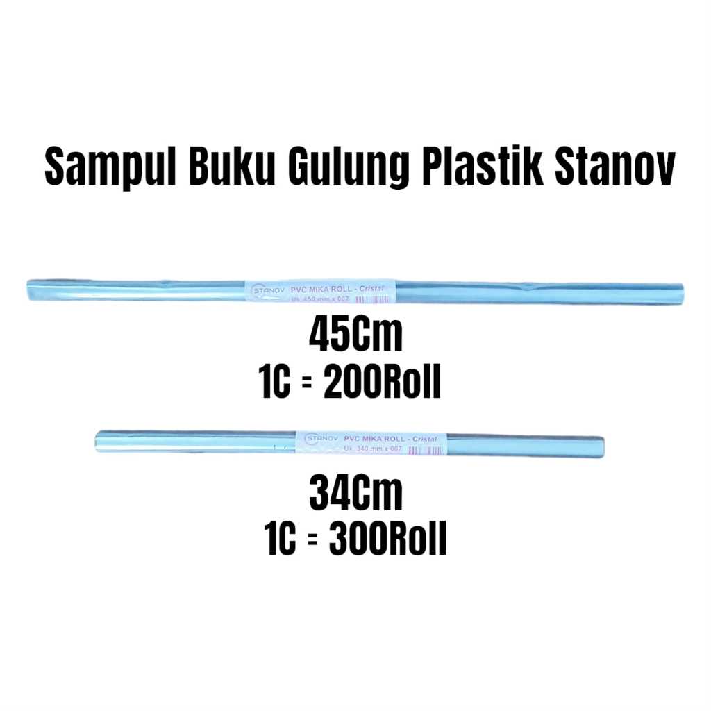 

Sampul Buku PVC Roll Mika Gulung STANOV 34cm/45cm