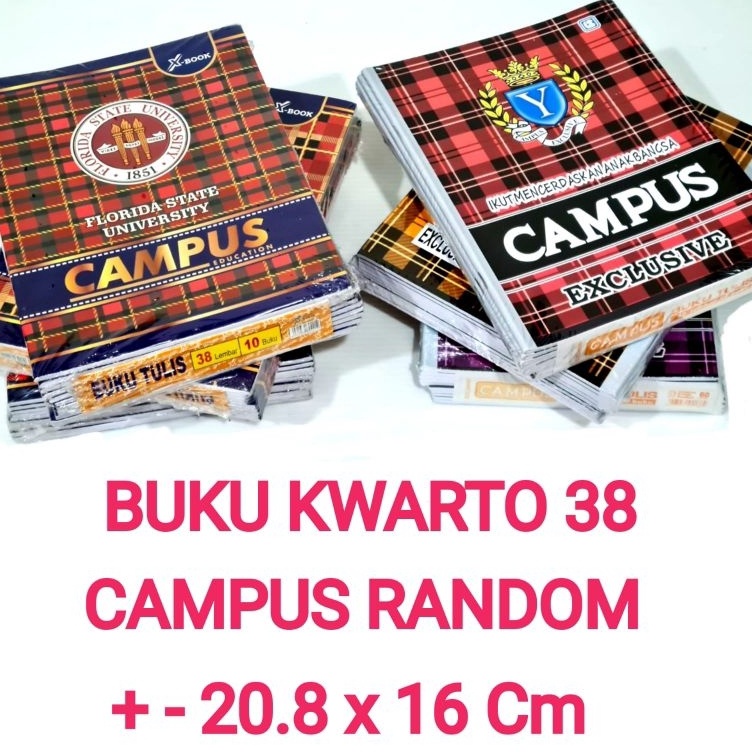 

KODE E9S Buku Tulis 38 Lembar Isi 1 Buku RANDOM CAMPUS