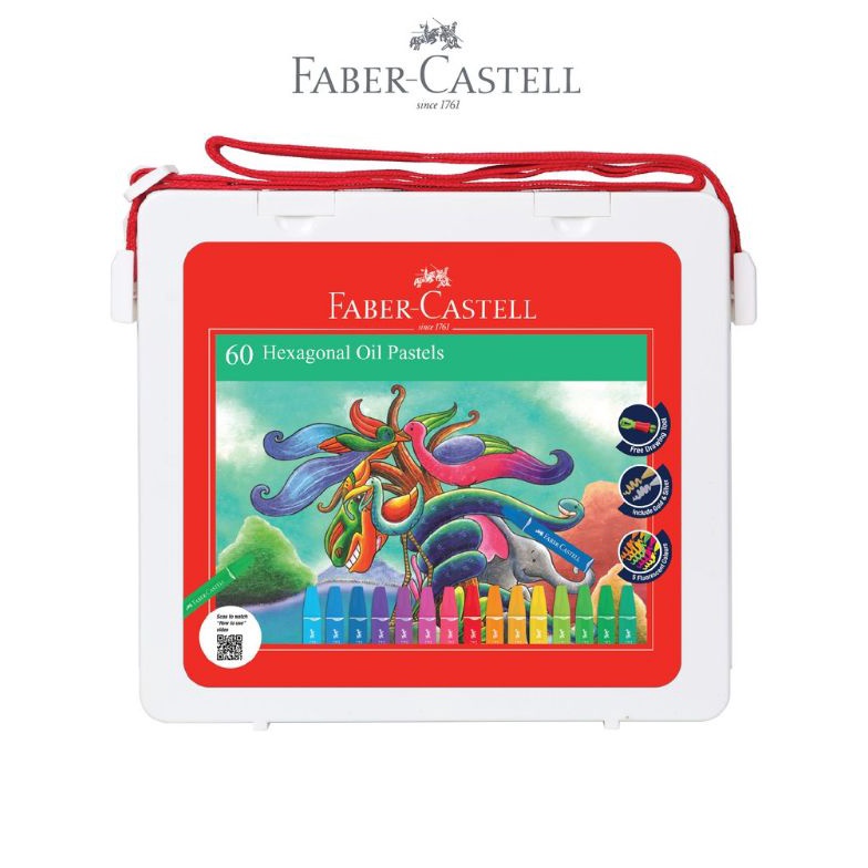 

KODE T18S Crayon 6 warna Faber Castell HEXAGONAL OIL PASTELL 6 Warna Faber Castell