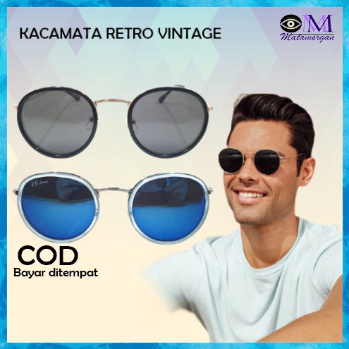 TERMURAH KACAMATA LENSA HITAM FRAME OVAL  KACAMATA FASHION OVAL SUNGLASSES UNISEX PRIA WANITA CEWEK 