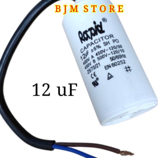 KP8 CAPASITOR  KAPASITOR POMPA AIR BULAT 12UF  KAPASITOR POMPA AIR RAPID 12uf