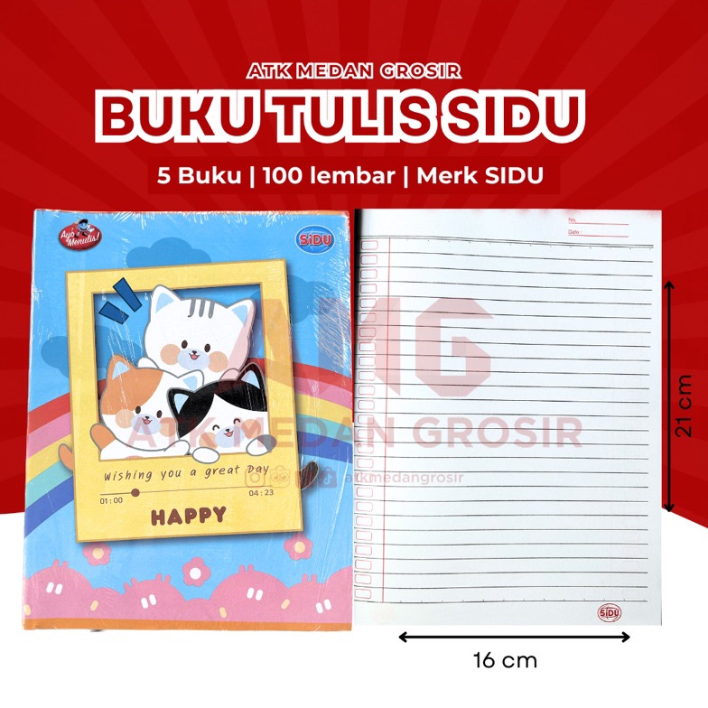 

KODE P65L BUKU TULIS SINAR DUNIA SIDU TEBAL ISI 1 LEMBAR HARGA PER BUNGKUS ISI 5 BUKU