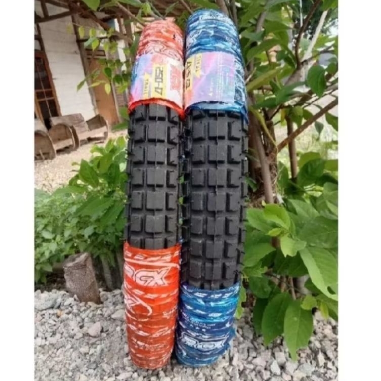 Sepasang Ban motor trail ring17 uk 250 dan 275