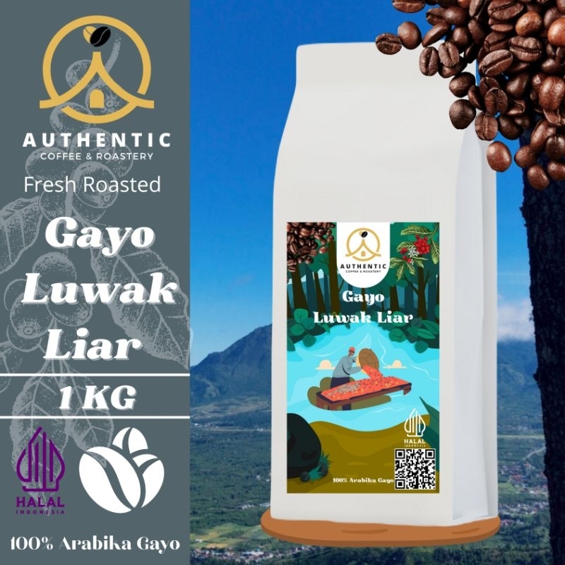 

Kopi Arabika Gayo Luwak Liar 1 KG, Roasted Bean/Bubuk Kopi