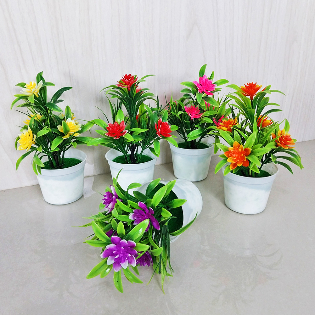 Tanaman Bonsai Bunga Hias Plastik / Tanaman Hias Bonsai Artifical / Bunga Hias Plastik Untuk Dekoras