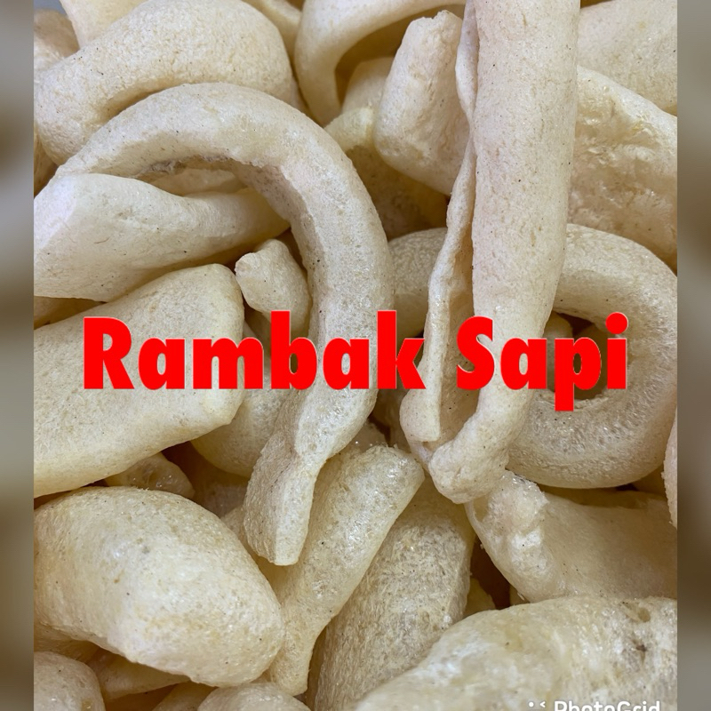 

KERIPIK KRIPIK KRUPUK Rambak sapi / Kulit Sapi 100gram