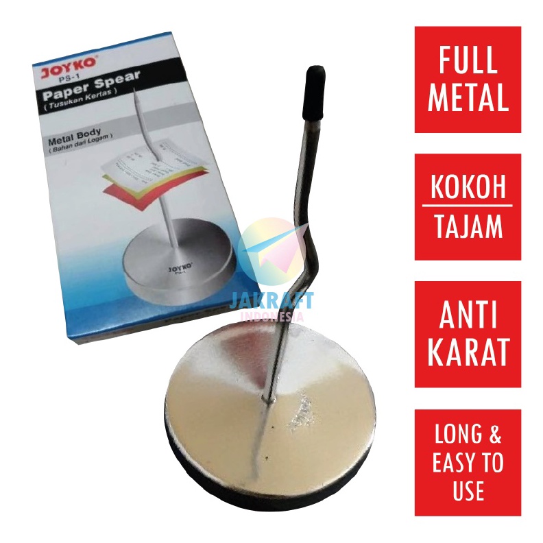 

TERBUKTI 1 Set Paku Tusukan Kertas Nota Bon Besi Stainless JOYKO Paper Spear PS1