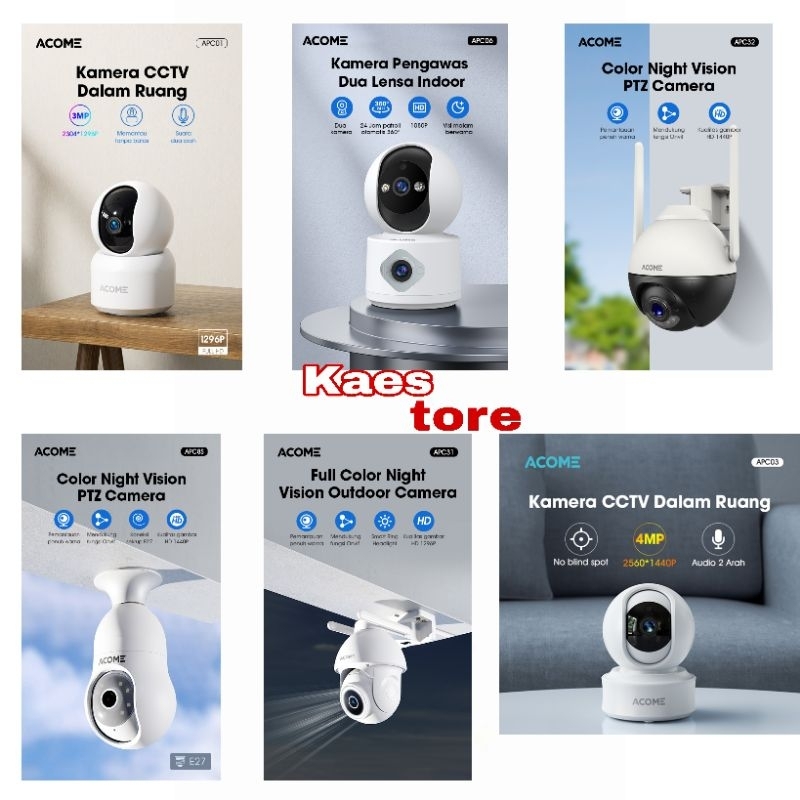 CCTV Acome Indoor Outdoor Smart Wifi Color Night Vision