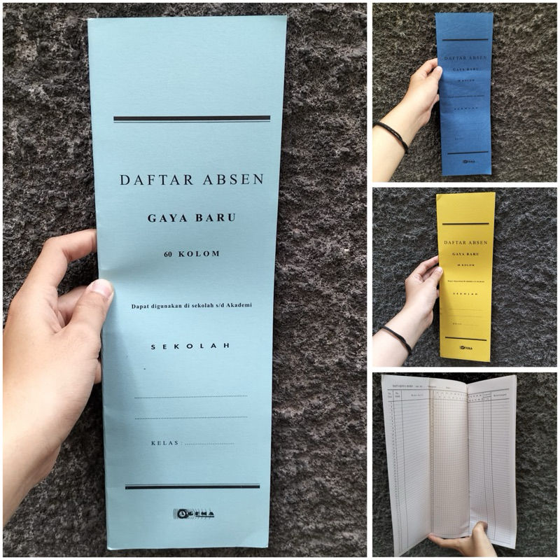 

[10BUKU] Buku daftar ABSEN murid sekolah 60 kolom