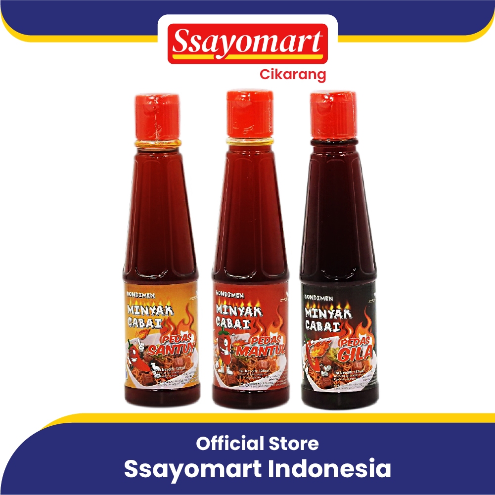 

Set Minyak Cabai (Santuy, Mantul, Pedas Gila) 135 ml