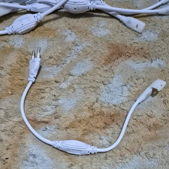 Socket Adaptor Led Strip 220V Jepit / Kabel Colokan Led Strip Jepit