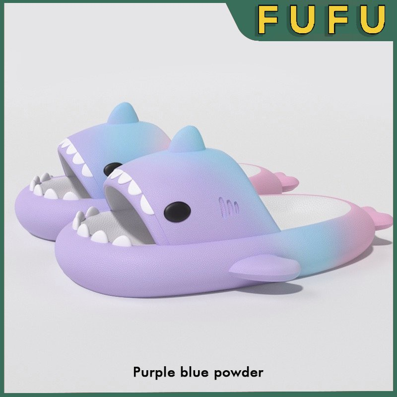 FUFU Sandal Lucu Karakter / Sandal Hiu Anak & Dewasa / Sandal Slop Wanita / Sendal Teplek Wanita / S