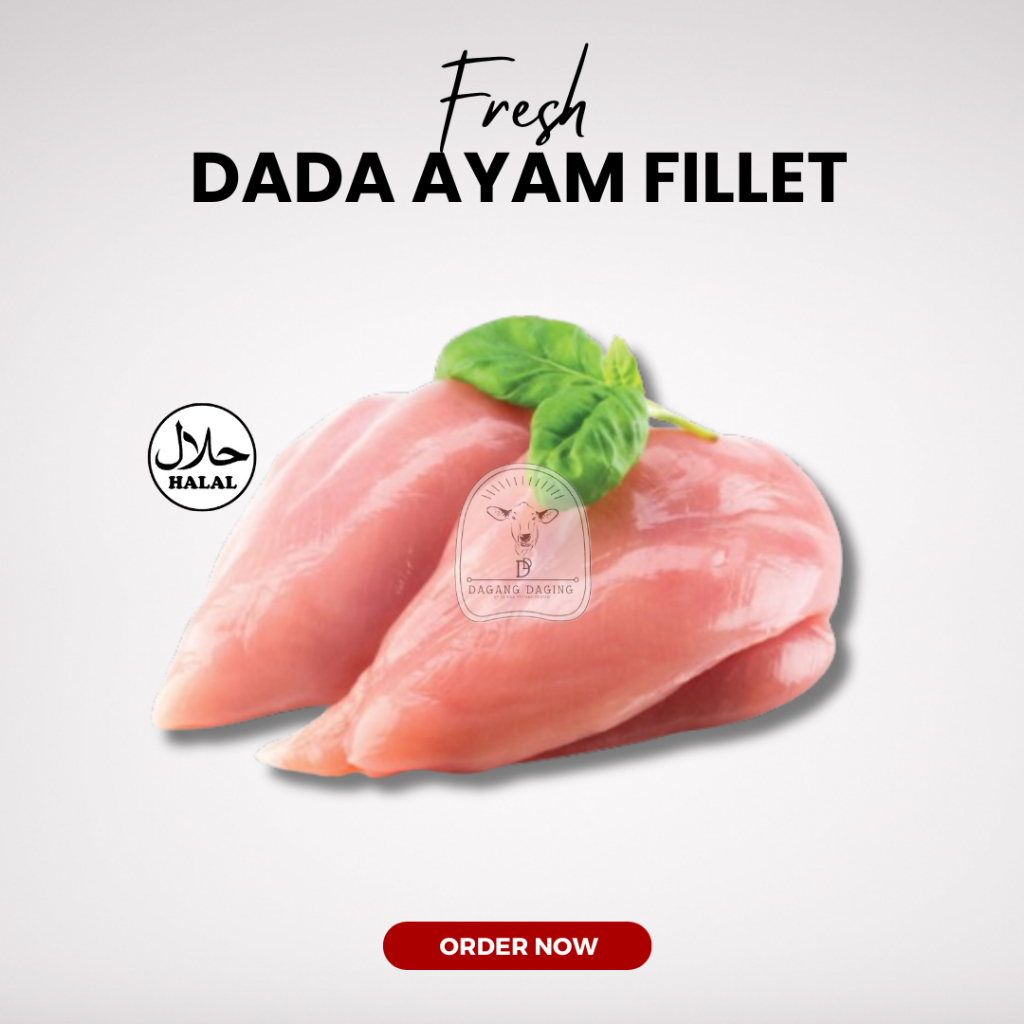 

Daging Ayam Dada Fillet Boneless Fresh Halal 1kg