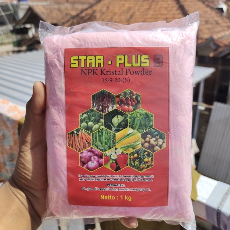 STAR PLUS BUAH 1 KG  /PUPUK NPK BUAH KRISTAL POWDER 15-9-20(S) /NPK BUAH / Npk Kristal Powder Buah /