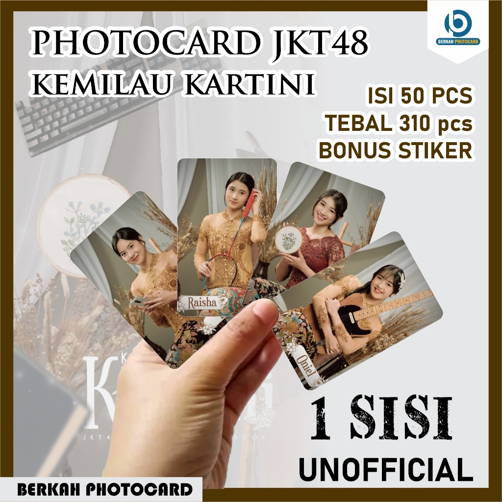 Photocard JKT 48 Kemilau Kartini Unofficial 1 sisi 50 PCS COD