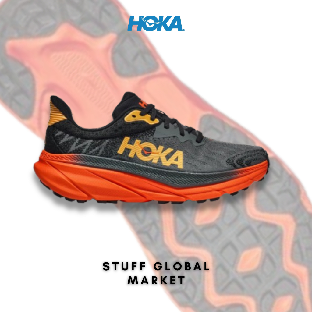 Hoka Challenger ATR 7 Mens Trail Running - Castlerock Flame