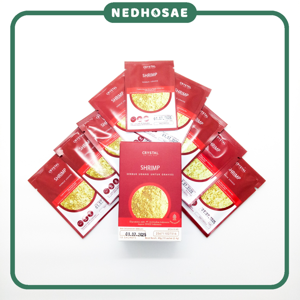 

Crystal of the Sea | Shrimp Powder Sachet | Bubuk Udang Rebon | Bubuk Umami Udang - Bumbu Kaldu Penyedap MPASI