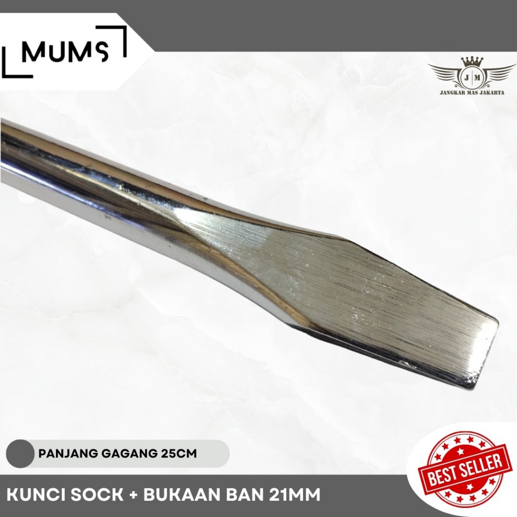 JKM Kunci Roda Mobil UK Socket 21 MM Kunci Shock L Mobil 21MM + Bukaan Ban
