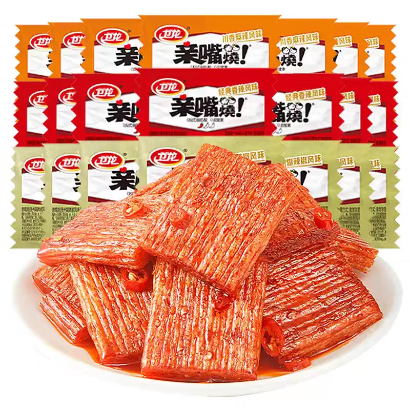 卫龙亲嘴烧 10g WEILONG latiau kecil kiss burn latiao mini snack gluten vege