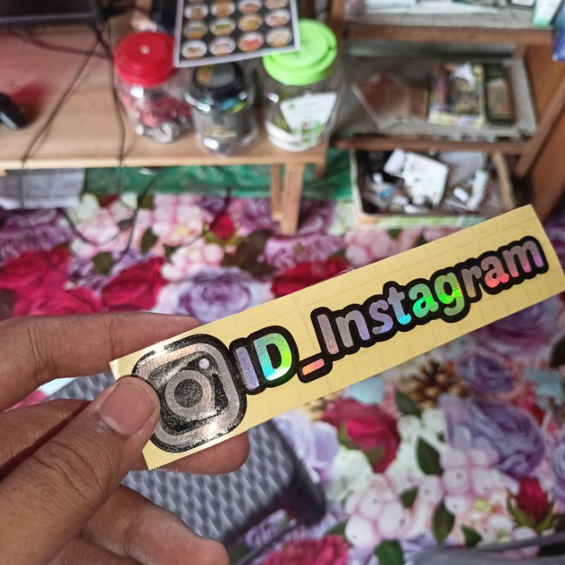 

sticker nama ig tiktok yt fb hologram