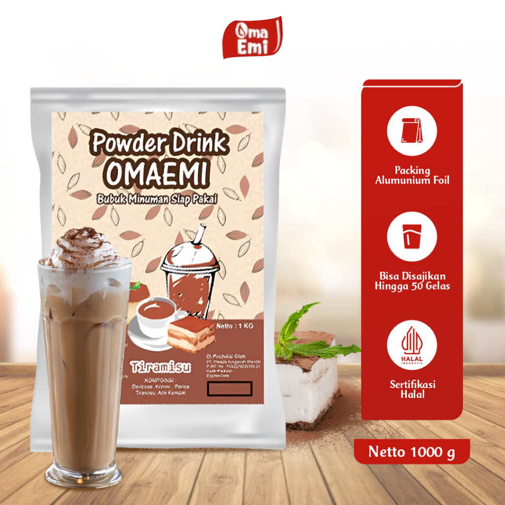 

BUBUK MINUMAN PREMIUM RASA TIRAMISU 1 KG | BPOM & HALAL