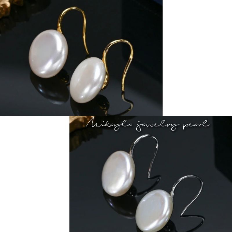 Giwang mutiara asli lombok|Giwang mutiara Keshi|anting mutiara tawar|Giwang mutiara kekinian|Mutiara