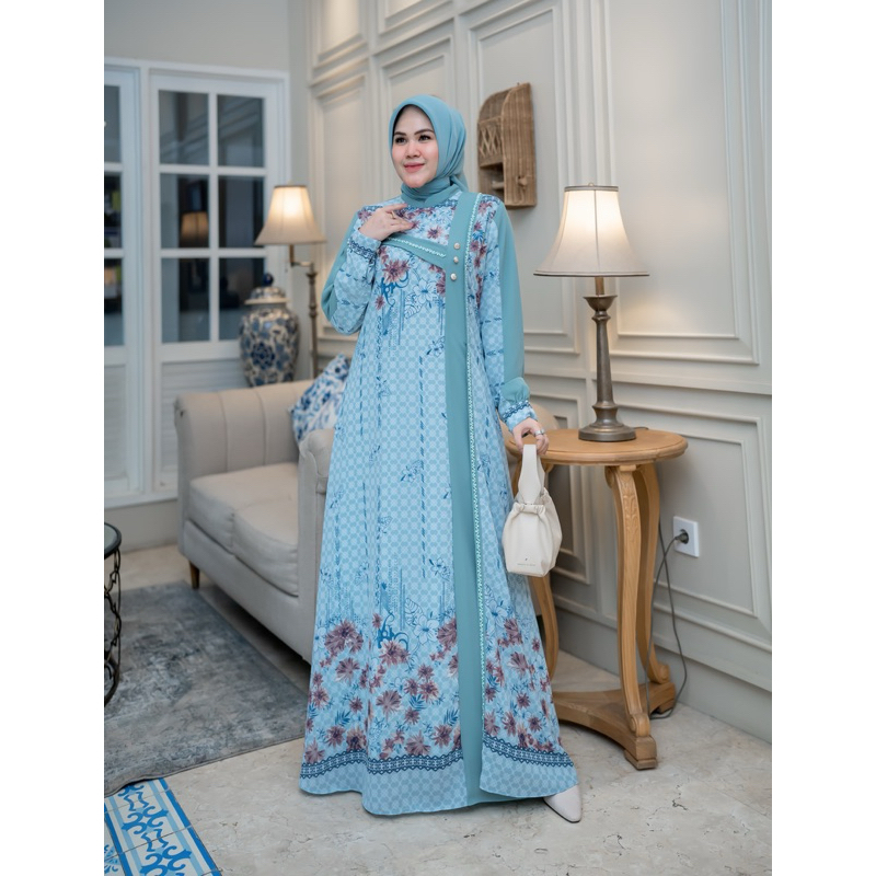 KENCANA SERIESS//Stelan gamis//gamis brand ori//COD//Gamis motiff juana mode