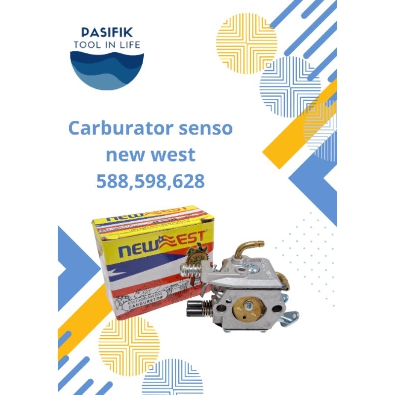 carburator senso new west 588, 598 ,628 chainsaw new west mesin senso