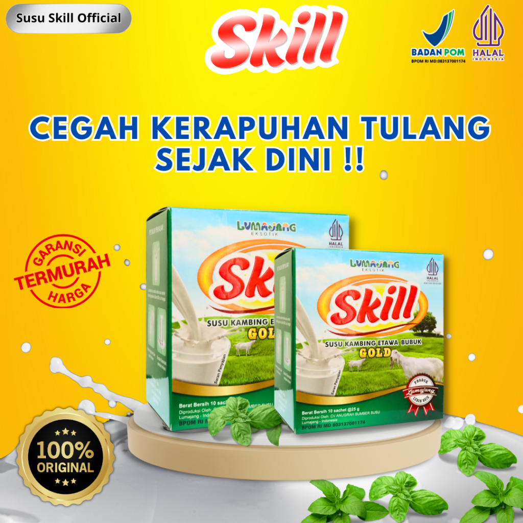 

Etawa Skill Susu Etawa Herbal Cegah Kerapuhan Tulang Official 1 Box Sachet