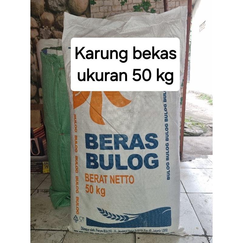 

Karung bekas 50 kg beras bulog