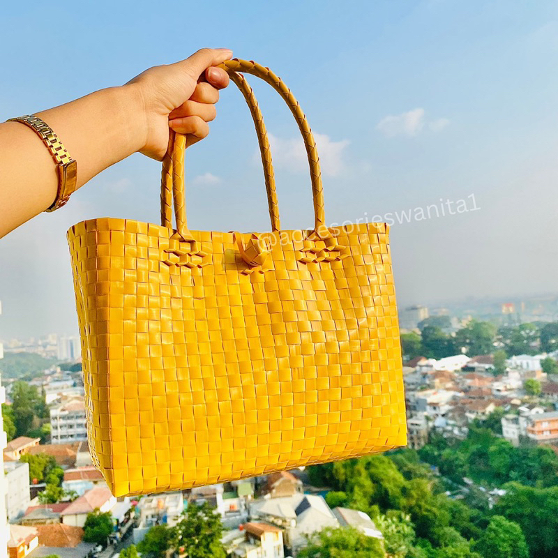 Tas Anyaman Plastik / Tas Belanja / Tas Anyam Tas Jinjing / Tas Hampers