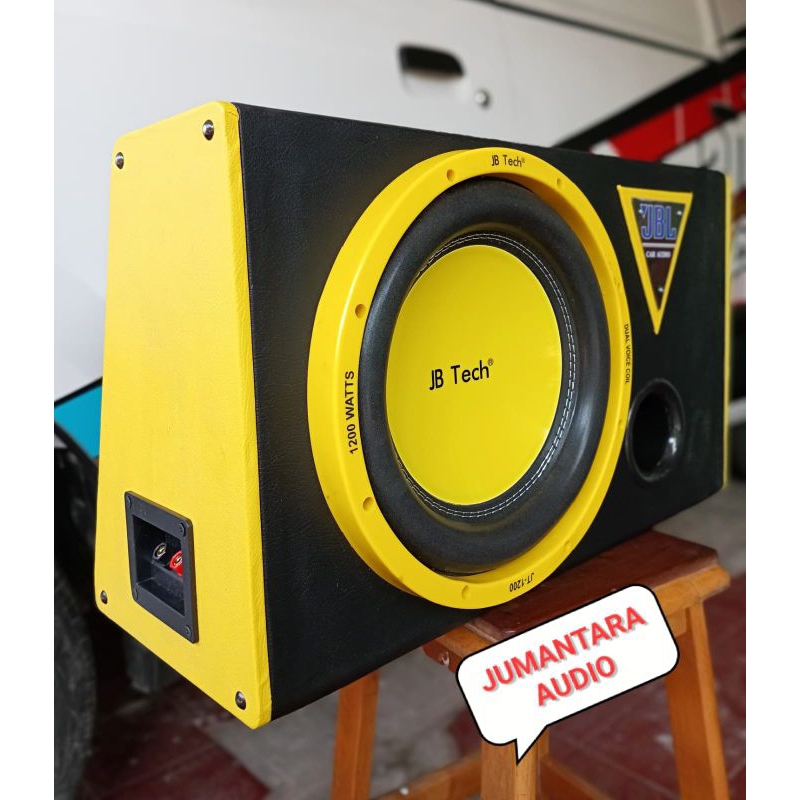 AUDIO MOBIL SUBWOOFER JB TECH 12INCH 1200WATT(PASIF) PLUS BOX LOGO JBL UNIVERSAL